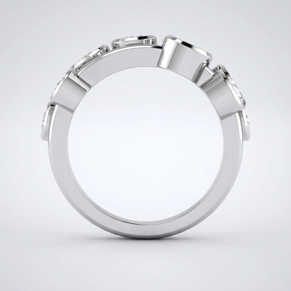 Round Cut Lab Diamond Bubble Ring Mother's Day Gift Jewellery