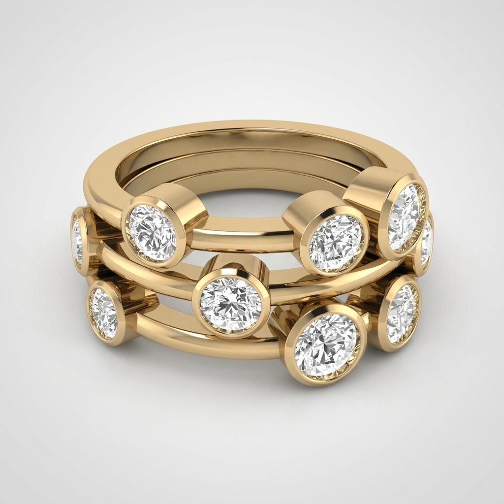 Round Cut Lab Diamond Bubble Ring Promise Ring Gift for Girlfriend