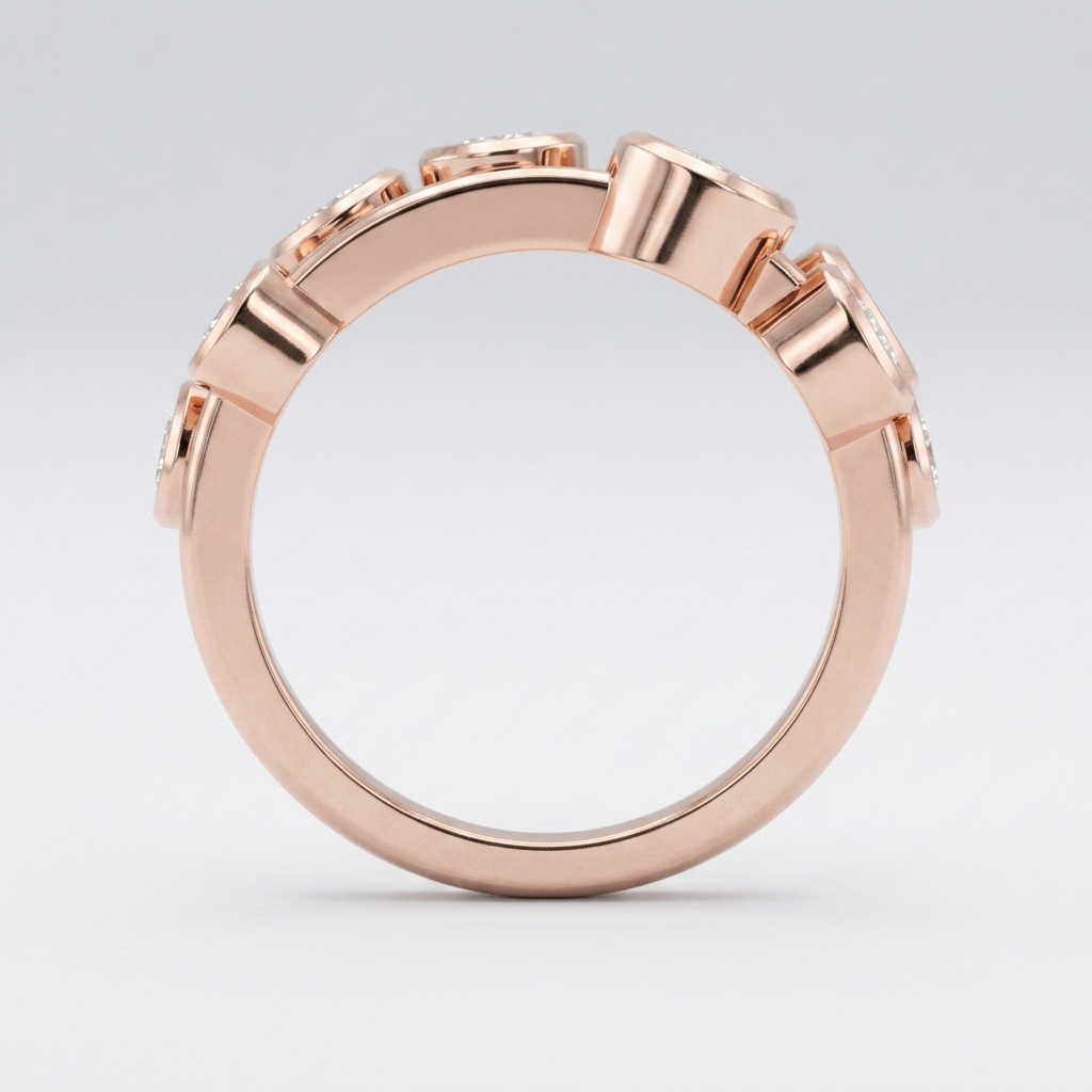 Round Cut Lab Diamond Bubble Ring Romantic Gift Platinum Ring
