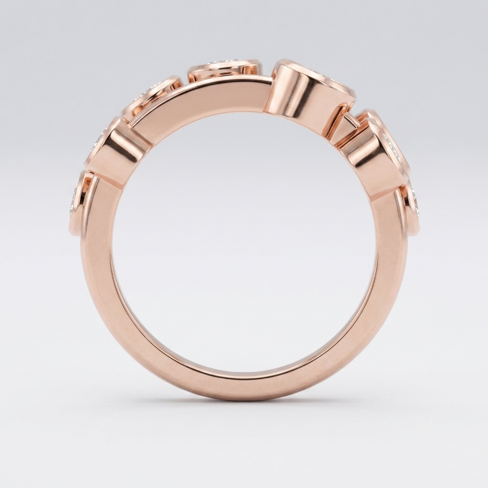 Round Cut Lab Diamond Bubble Ring Romantic Gift Platinum Ring