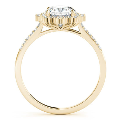 Lab-Grown Diamond Halo Engagement Ring in Platinum UK Hallmarked