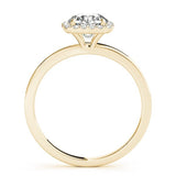 Lab Grown Round Diamond Halo Engagement Ring 