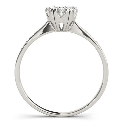 Lab Grown Round Diamond Halo Engagement Ring