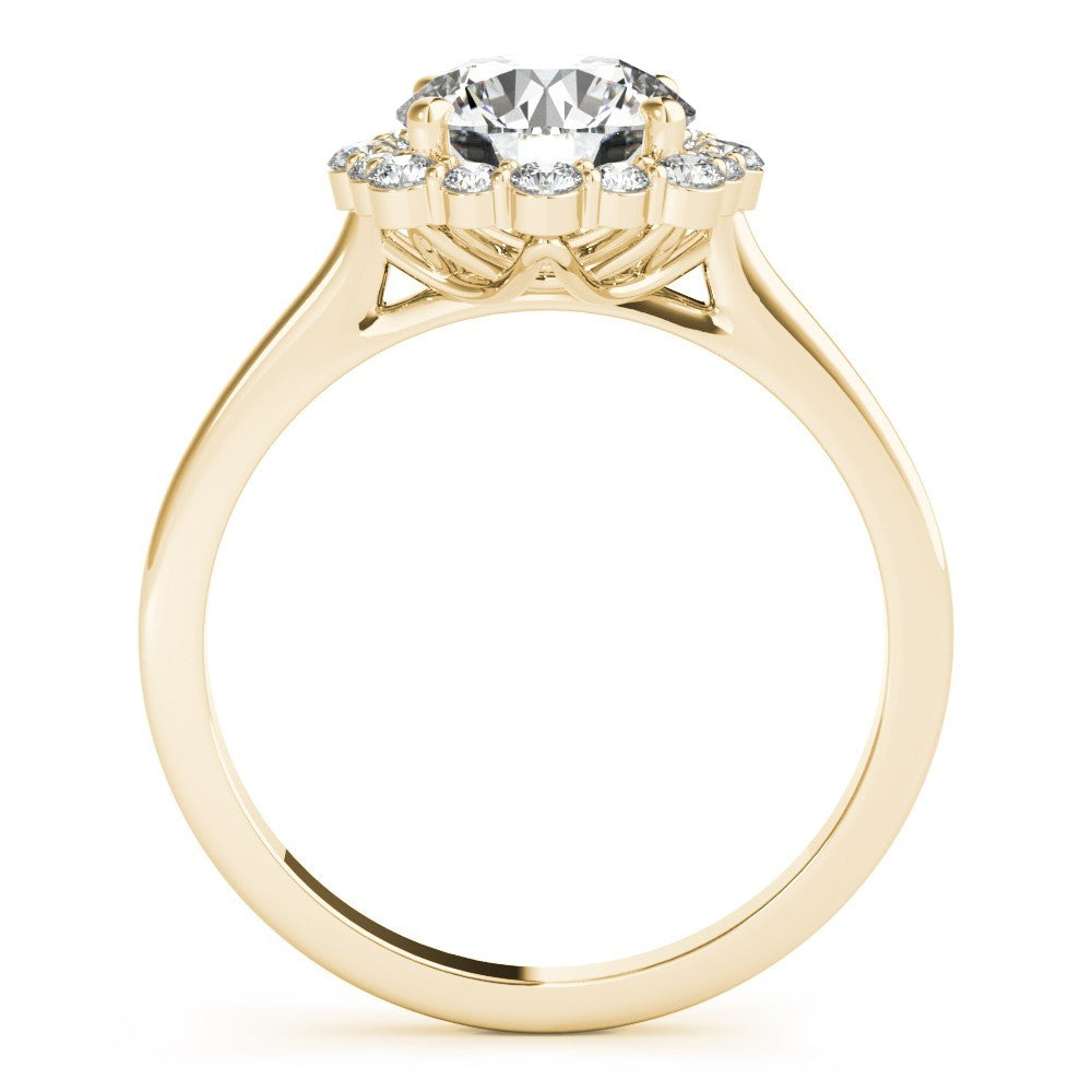 Lab-Grown Diamond Halo Engagement Ring in Platinum