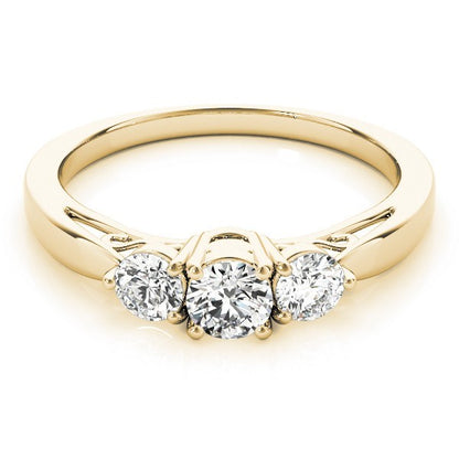 Lab Grown Round Diamond Prong Set 3 Stone Engagement Ring Platinum In DE/VS 2.00Ct