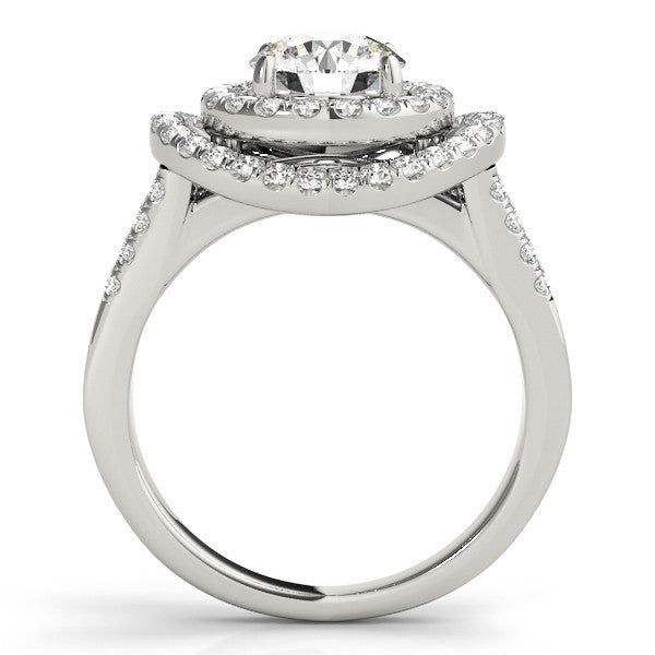 Lab Grown Round Diamond Halo Engagement Ring