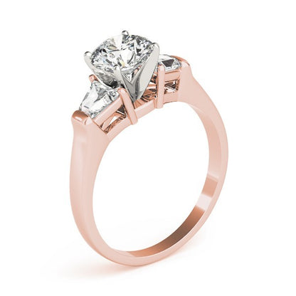 Lab-Grown Round Cut Diamond 3 Stone Engagement Ring In 18K White Gold 2.00Ct DE/VS