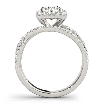 Lab Grown Round Diamond Halo Engagement Ring