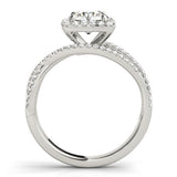 Lab Grown Round Diamond Halo Engagement Ring