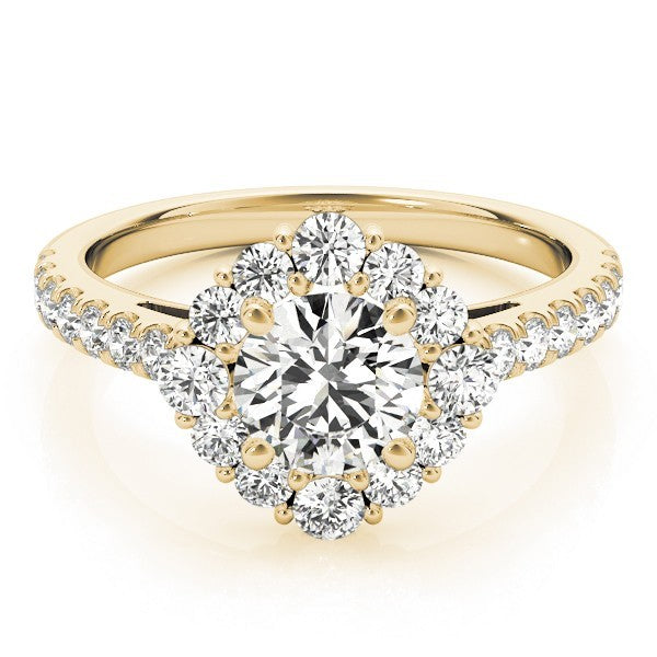 Lab Grown Diamond Halo Engagement Ring 