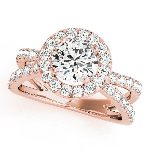 2.00 Carat DE/VS Lab Grown Round Cut Diamond Halo Engagement Ring 18K White Gold