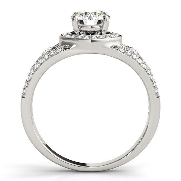Lab Grown Round Diamond Halo Engagement Ring