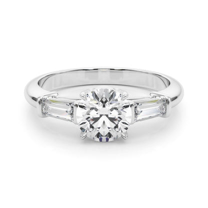 Lab-Grown Round Diamond 3 Stone Engagement Ring 1