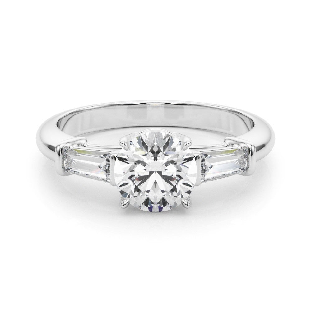 Lab-Grown Round Diamond 3 Stone Engagement Ring 1