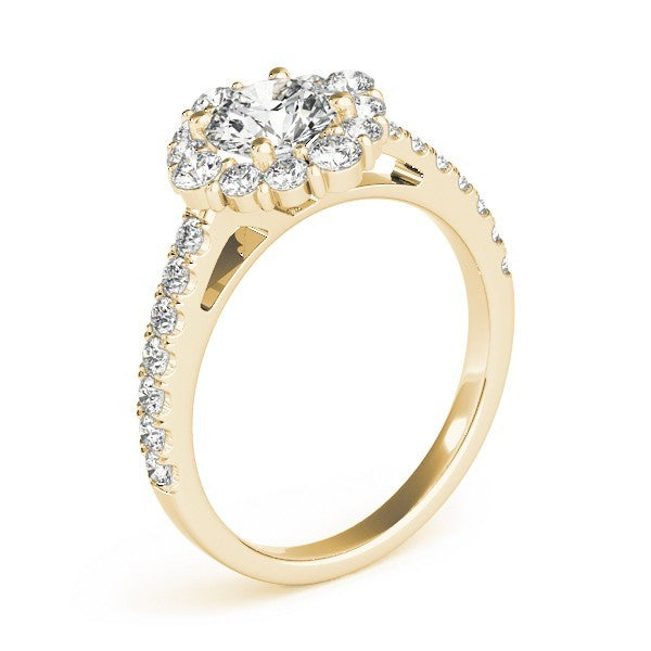 Lab Grown Diamond Halo Engagement Ring 