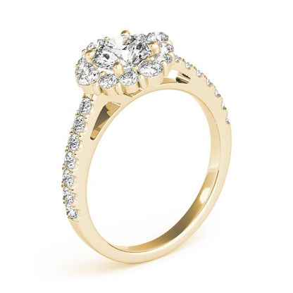 Lab Grown Diamond Halo Engagement Ring 