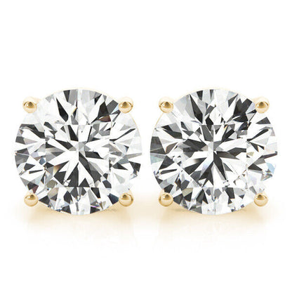 Natural Diamond Stud Earring For Women Uk Hallmarked 0.20CT - 2.00CT