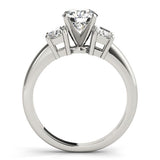 Lab-Grown Round Cut Diamond Trilogy Engagement Ring In 18K White Gold 2.00CT DE/VS