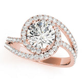 Lab-Grown Diamond Halo Engagement Ring 
