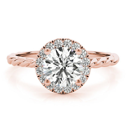 Lab-Grown Diamond Halo Engagement Ring in Platinum