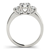 Three Stone Engagement Ring For Women In Platinum - 2CT DE/VS Lab Grown Diamond