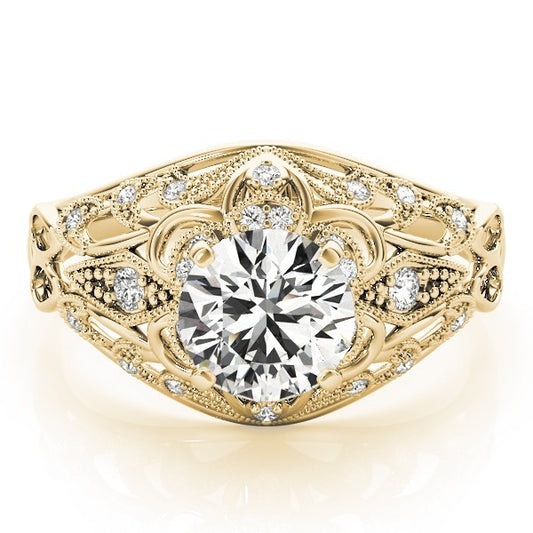 Lab Grown Round Diamond Halo Engagement Ring