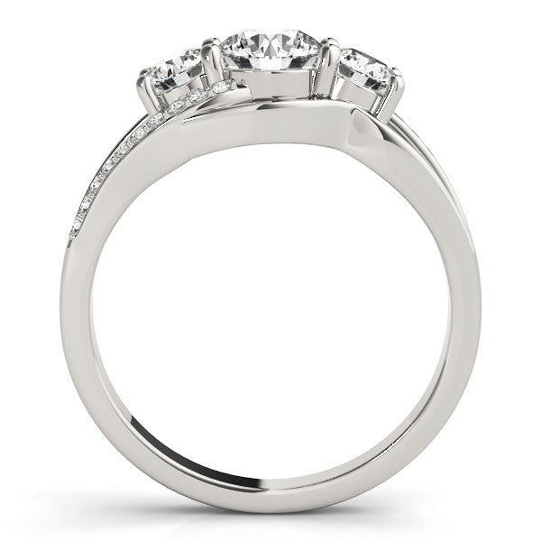 Diamond ring with a white background