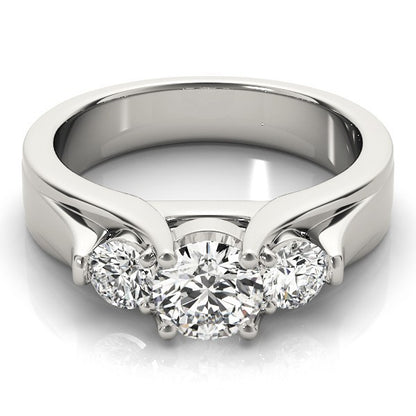 2.00Ct Lab Grown Round Diamond 3 Stone Engagement Ring Platinum