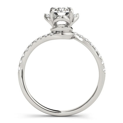 Lab Grown Round Diamond Halo Engagement Ring