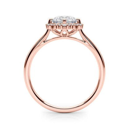 Lab-Grown Diamond Halo Engagement Ring in Platinum