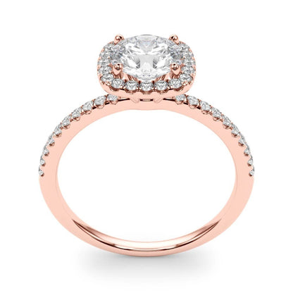 Lab Grown Round Diamond Halo Engagement Ring 