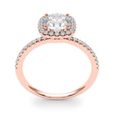 Lab Grown Round Diamond Halo Engagement Ring 