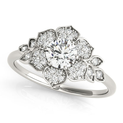 Lab-Grown Diamond Halo Engagement Ring in Platinum UK Hallmarked