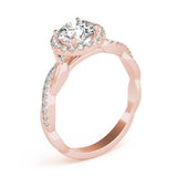 Lab-Grown Diamond Halo Engagement Ring in Platinum 