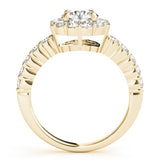 Lab Grown Round Diamond Halo Engagement Ring 