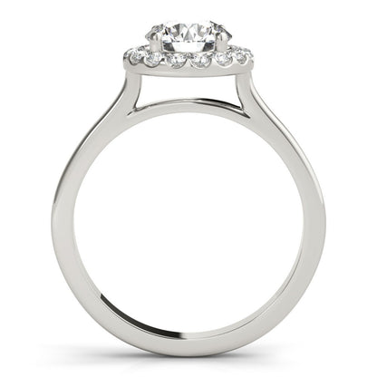 Lab-Grown Diamond Halo Engagement Ring in Platinum