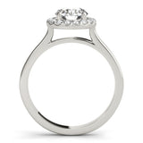 Lab-Grown Diamond Halo Engagement Ring in Platinum