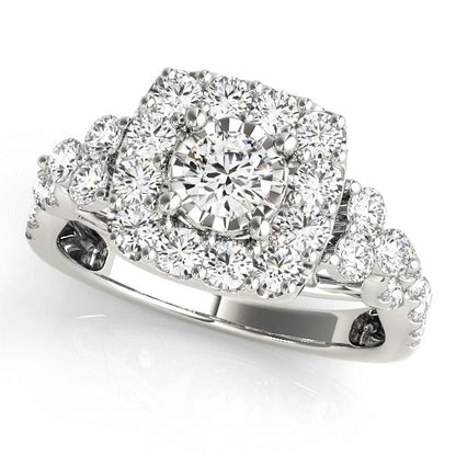  Lab Grown Diamond Halo Engagement Ring 