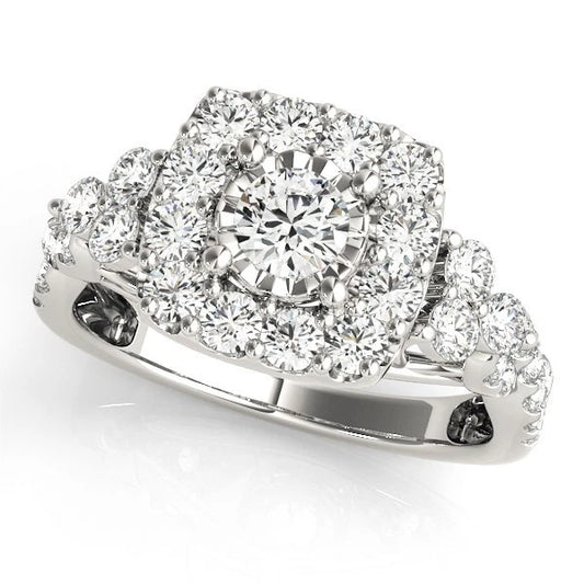  Lab Grown Diamond Halo Engagement Ring 
