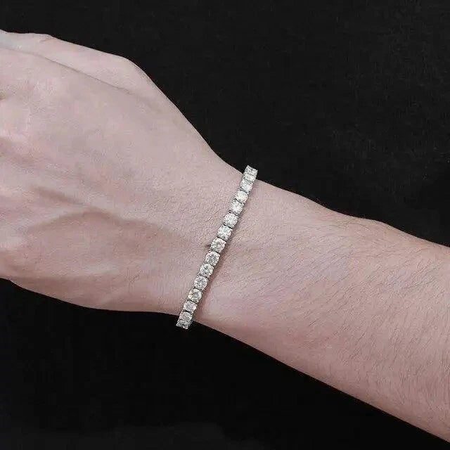 Lab Grown Diamond Tennis Bracelet In 18K White gold