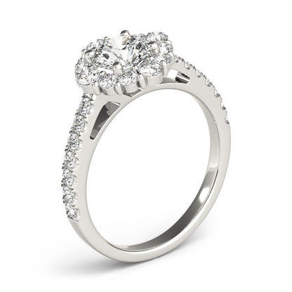 Lab Grown Diamond Halo Engagement Ring 