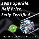 Lab Grown Round Diamond Halo Engagement Ring 18K Yellow Gold