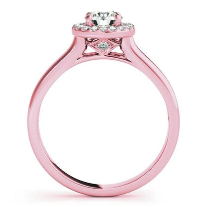 2Ct DE/VS Lab Grown Round Cut Diamond Halo Engagement Ring Platinum