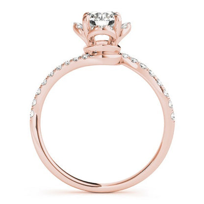 Lab Grown Round Diamond Halo Engagement Ring