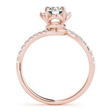 Lab Grown Round Diamond Halo Engagement Ring