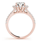 Lab Grown Round Diamond Halo Engagement Ring