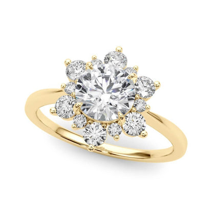 Lab-Grown Diamond Halo Engagement Ring in Platinum