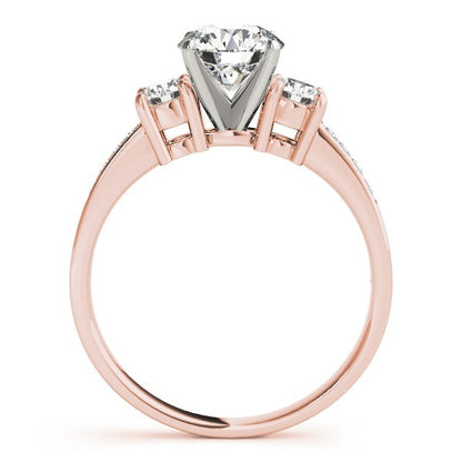 0.50Ct To 2.00Ct Lab Grown Round Diamond 3 Stone Engagement Ring Platinum