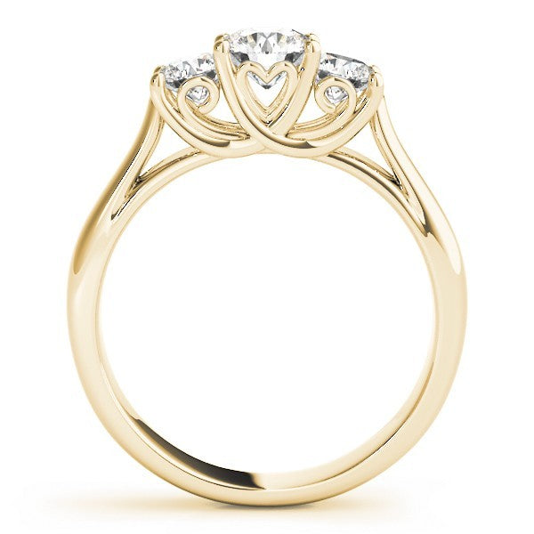 Lab Grown Diamond 3 Stone Engagement Ring Platinum DE/VS 2CT