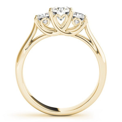 Lab Grown Diamond 3 Stone Engagement Ring Platinum DE/VS 2CT